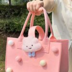 Felt Tote Bag Thickened With Handles