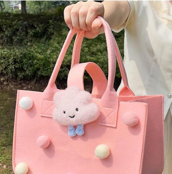 Felt Tote Bag Thickened With Handles