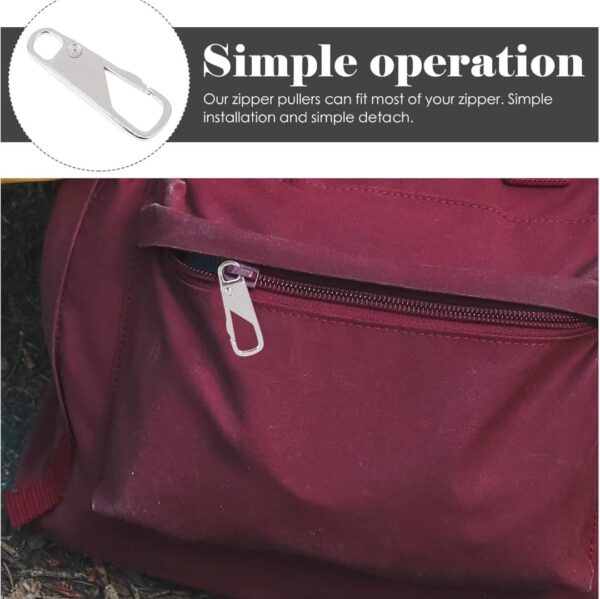 Metal Zipper Pulls Tabs Replacement 8Pcs