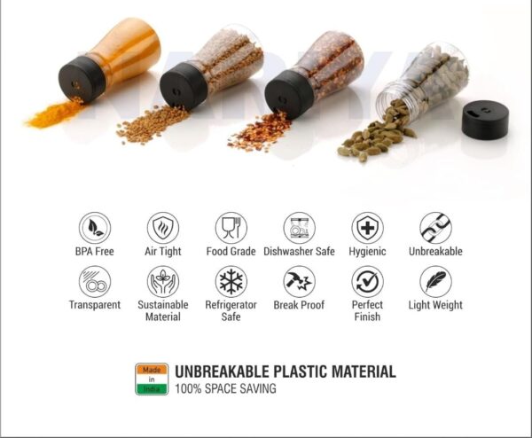 Transparent Plastic Spice Container