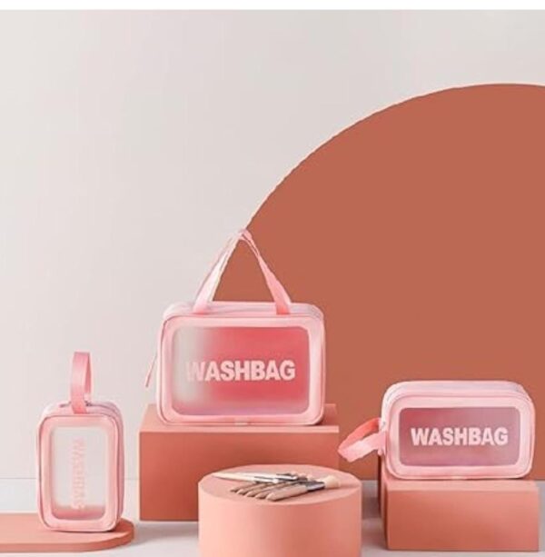 Wave Clear Makeup Pouch Set