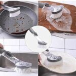 Dish Bowl Washing Brush with Refill Liquid Soap