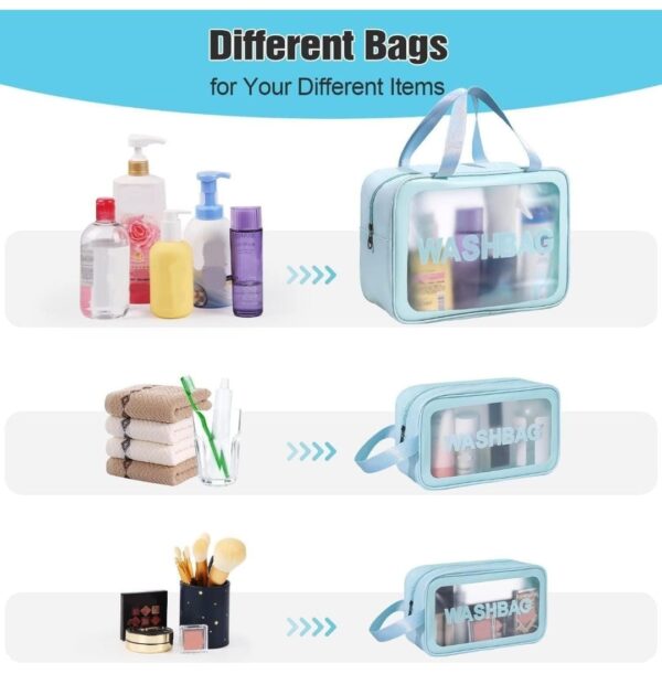 Large Capacity Translucent Waterproof Travel Storage OrganizerSet 