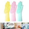 Latex 2 Pcs Wire Dishwashing Gloves