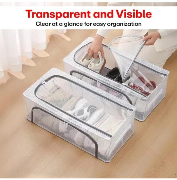 Pack Of 3 Large PVC Nylon Shoe & Clothes organizer