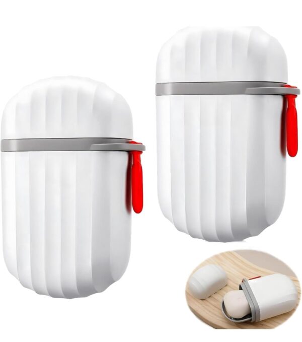 Pack of 2 Leakproof Travel Soap Cases