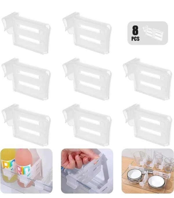 PANTHER (Pack of 8) Polypropylene Adjustable Fridge Storage Dividers Organize your fridge, kitchen, desk, or bathroom with the versatile PANTHER Pack of 8 Polypropylene Storage Dividers. Designed to neatly separate sachets, seasonings, sauce packets, and other small items, these adjustable dividers help you maximize space and keep everything easily accessible. Made from durable, food-safe polypropylene, these dividers are lightweight, easy to clean, and simple to install in various storage areas. Their adjustable design fits different container sizes, making them perfect for any organizational need. Key Features: Pack of 8 adjustable polypropylene dividers Ideal for sachets, seasoning packets, sauces, and small items Space-saving solution for fridge, kitchen, desk, or bathroom Durable, lightweight, and easy to clean Fits various container sizes for versatile use Keep your spaces clutter-free and organized with PANTHER storage dividers!