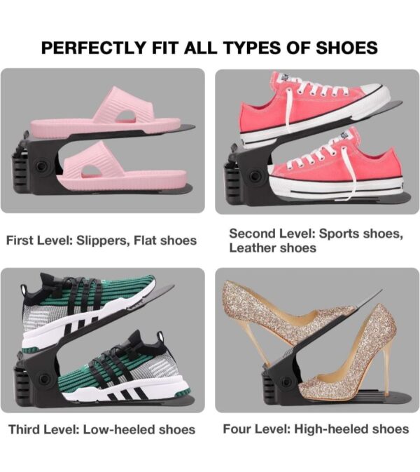 Plastic Double Deck Shoe Rack