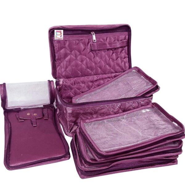 Satin Makeup Pouch & Jewelry Organizer for Women